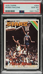 1975-1976 Topps Basketball #254 Moses Malone Rookie PSA GEM MINT 10