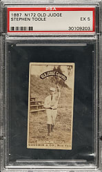 1887 N172 Old Judge Stephen Toole PSA EX 5 (Outdoor Pose) - 1 of 1 - Highest Graded!