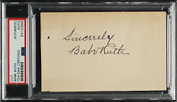 Babe Ruth Cut Signature - PSA/DNA