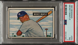 1951 Bowman #253 Mickey Mantle Rookie PSA NM 7
