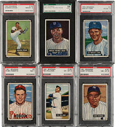 1951 Bowman Near-Complete Set (321/324) Including 27 PSA-Graded Cards