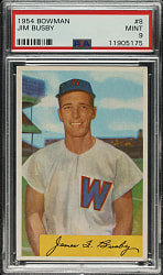 1954 Bowman #8 Jim Busby PSA MINT 9 - 1 of 4 - Highest Graded!