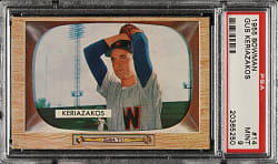 1955 Bowman #14 Gus Keriazakos PSA MINT 9