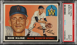 1955 Topps #173 Bob Kline PSA MINT 9 - Highest Graded!