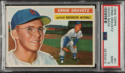 1956 Topps #51 Ernie Oravetz White Back PSA MINT 9 - Highest Graded!