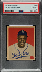 1949 Bowman #50 Jackie Robinson PSA EX-MT 6