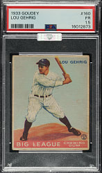 1933 R319 Goudey #160 Lou Gehrig PSA FAIR 1.5 (MBA Silver Diamond)
