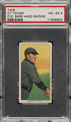 1909-1911 T206 White Border Cy Young Bare Hand Shows PSA VG-EX 4 - Sovereign 350 Back