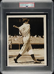 Circa 1958-1962 Joe DiMaggio United Press International Photograph PSA/DNA Type II - Picturing Rookie-Era DiMaggio with #9 in 1936