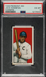 1909-1911 T206 White Border Jack Hannifan PSA EX-MT 6