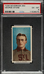 1909-1911 T206 White Border George Stone PSA EX-MT 6 - Sovereign 350 Back
