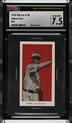1910 E98 Anonymous "Set of 30" Johnny Evers CSG NM+ 7.5 - Red Background