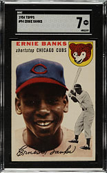 1954 Topps #94 Ernie Banks Rookie SGC NM 7