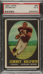 1958 Topps Football #62 Jim Brown Rookie PSA EX 5