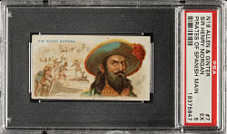 1888 N19 Allen & Ginter "Pirates of the Spanish Main" #7 Sir Henry "Captain" Morgan PSA EX 5