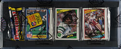 1984 Topps Football Unopened Rack Pack - Lawrence Taylor Glossy NFL Stars on Top - BBCE
