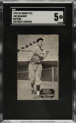 1934 Zeenut PCL Joe DiMaggio Batting Rookie SGC EX 5 - 1 of 1 - Highest Graded!