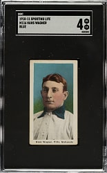 1910-1911 M116 Sporting Life Honus Wagner Blue Background SGC VG/EX 4