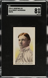 1910-1911 M116 Sporting Life Christy Mathewson Pastel Background SGC NM/MT 8