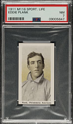 1910-1911 M116 Sporting Life Eddie Plank PSA NM 7