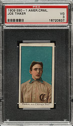 1909-1911 E90-1 American Caramel Joe Tinker PSA VG 3