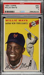 1954 Topps #90 Willie Mays PSA NM 7