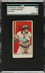 1909 E92 Nadja Caramel Honus Wagner Batting SGC VG 40
