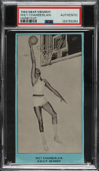 Circa 1969 NBAP Member Basketball Wilt Chamberlain PSA Authentic