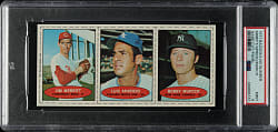 1971 Bazooka Unnumbered Panel Luis Aparicio/Jim Merritt/Bobby Murcer PSA MINT 9