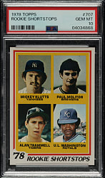 1978 Topps #707 Paul Molitor and Alan Trammell Rookie PSA GEM MINT 10