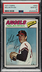 1977 Topps #650 Nolan Ryan PSA GEM MINT 10
