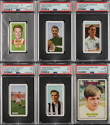 1958 to 1970 England Soccer Superstars PSA-Graded Collection (6) Including Stanley Matthews, Tom Finney, and Johnny Haynes