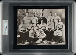 Circa 1950s Detroit Wolverines In 1886 with Brouthers, Thompson, Hanlon, and White Vintage Frank Tomlinson Photograph PSA/DNA Type IV