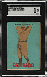 1967 Topps Venezuela "Retirado" #151 Christy Mathewson SGC POOR 1