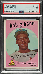 1959 Topps #514 Bob Gibson Rookie PSA NM 7