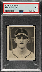 1948 Bowman #36 Stan Musial Rookie PSA EX 5