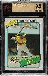 1980 Topps #482 Rickey Henderson Rookie BVG GEM MINT 9.5