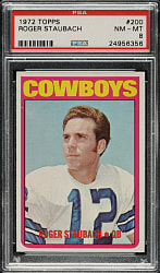 1972 Topps Football #200 Roger Staubach Rookie PSA NM-MT 8