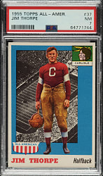 1955 Topps All-American Football #37 Jim Thorpe PSA NM 7