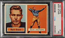 1957 Topps Football #119 Bart Starr Rookie PSA NM 7