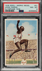 1936 Sidol-Werke Siegel Olympiade #61 Jesse Owens PSA NM-MT 8