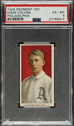 1909-1911 T206 White Border Eddie Collins PSA EX-MT 6