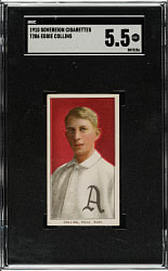 1909-1911 T206 White Border Eddie Collins SGC EX+ 5.5 - Sovereign 350 Back