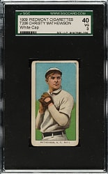 1909-1911 T206 White Border Christy Mathewson White Cap SGC VG 40
