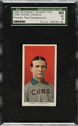 1909-1911 T206 White Border Frank Chance Portrait Red Background SGC EX 60