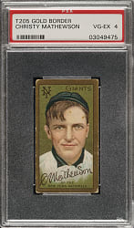 1911 T205 Gold Border Christy Mathewson PSA VG-EX 4