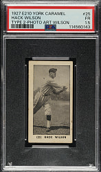1927 E210 York Caramels Type 2 #25 Hack Wilson PSA FAIR 1.5
