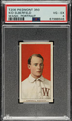 1909-1911 T206 White Border Kid Elberfeld Washington Portrait PSA VG-EX 4