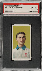 1909-1911 T206 White Border Frank Bowerman PSA EX-MT 6