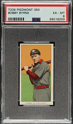 1909-1911 T206 White Border Bobby Byrne PSA EX-MT 6